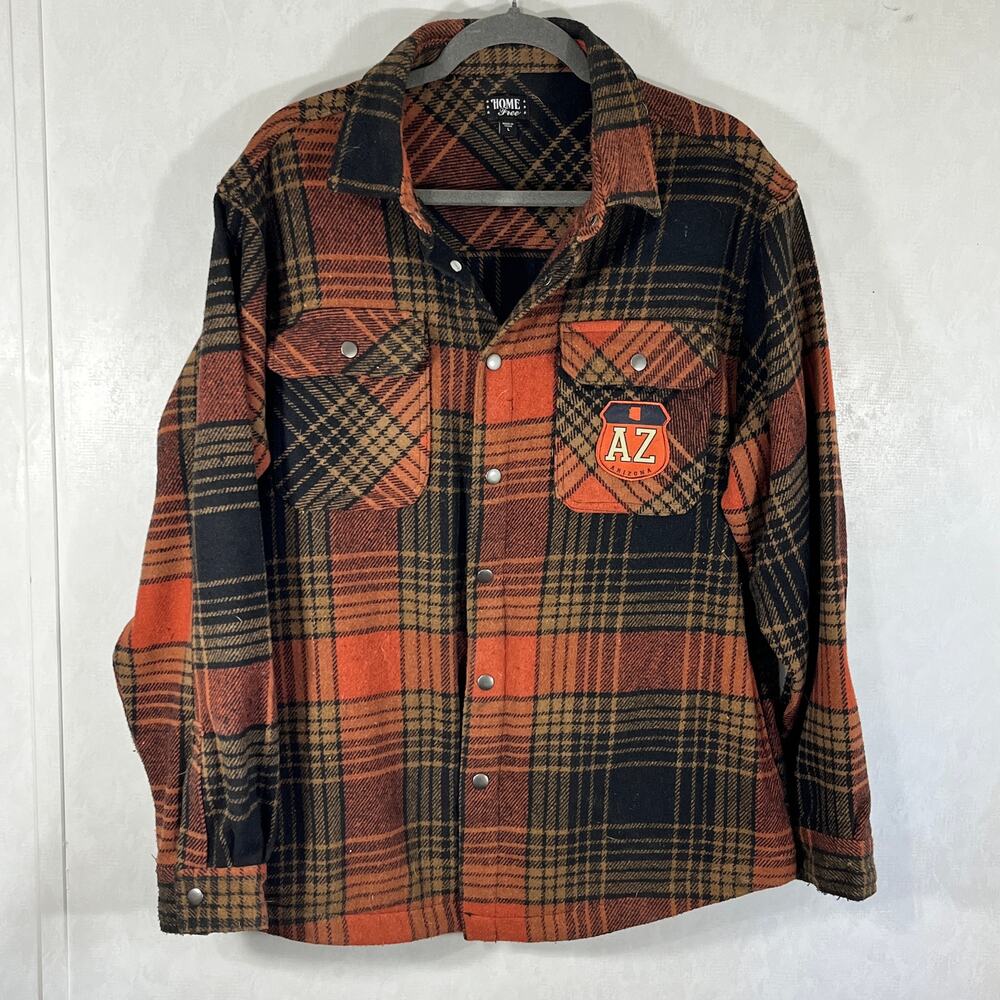 Home Free Flannel Men's Jacket Shirt Arizona AZ Coat Size L